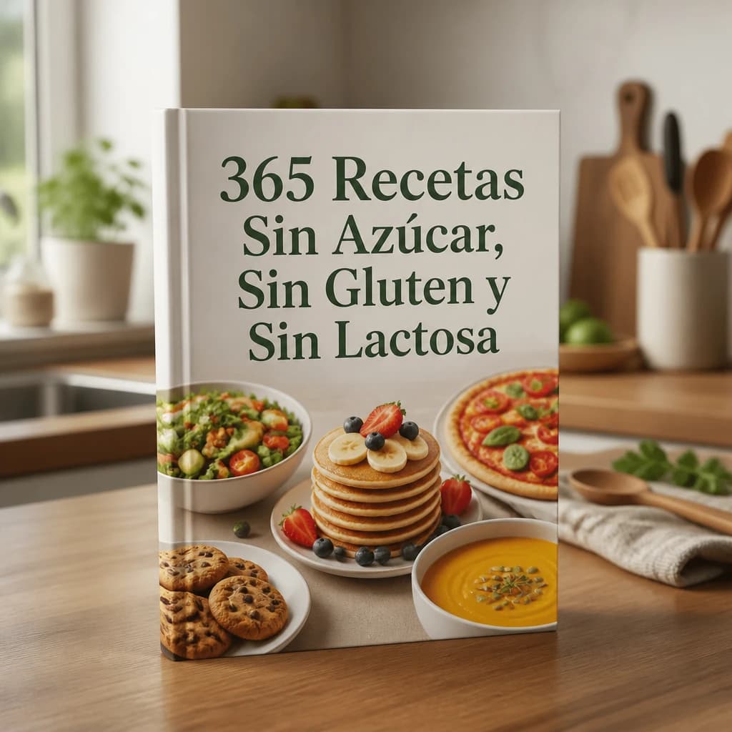 Portada de 365 Recetas Sin Azúcar, Sin Gluten y Sin Lactosa